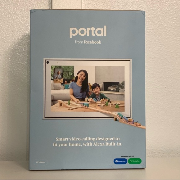 Meta Facebook Portal Video Calling Touch Screen 10” White Smart Alexa Messenger - Picture 1 of 16